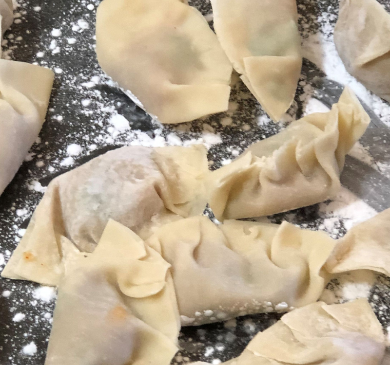 Gigia’s Dumplings with Steamed Greens